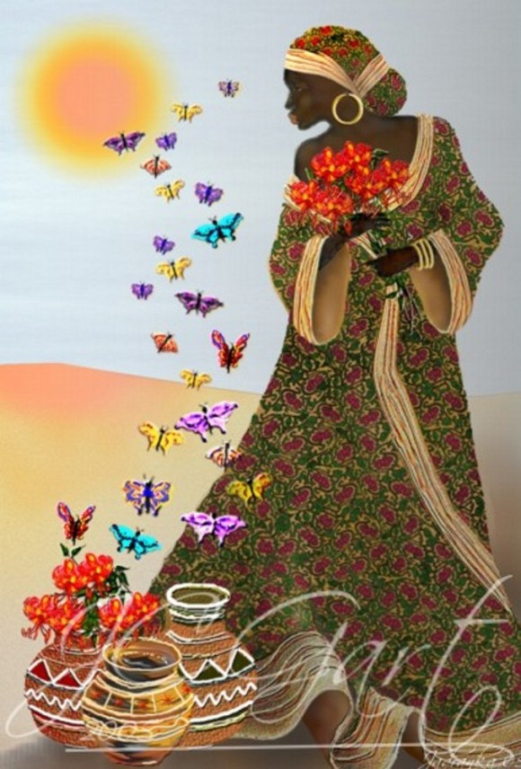 contemporaryfineart-lady-with-butterflies-african-people (1)